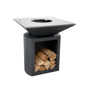 Fogata de jardín, barbacoa con parrilla de acero - g2 graphite