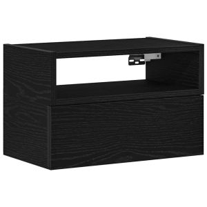 Casa lúmina - mesita de noche negro madeira  45 x 26 x 28,5 cm