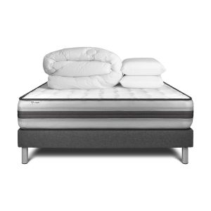 Pack cama completa - colchón 180x200cm + somier con láminas (en kit) + 2 al