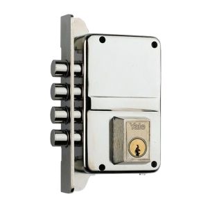 Cerradura yale azbe 8-0 hn 70 izquierda de sobreponer antipalanca