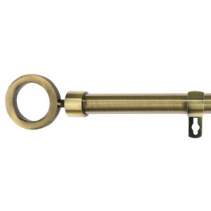Barra de acero extensible y decorativa  (dorado, 120-210cm aros acero)