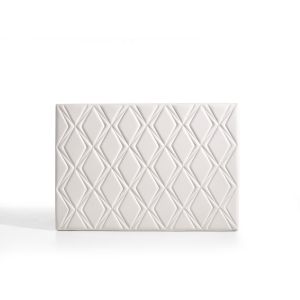 Cabecero rubí para cama de 135 de polipiel blanco 154x115x8. Matris