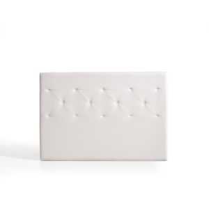 Cabecero zafiro para cama de 90 de polipiel blanco 115x115x8. Matris