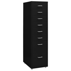 vidaXL armario archivador móvil metal negro 28x41x109 cm