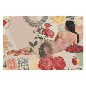 Papel pintado tejido no tejido 312x219 elegancia floral tulup