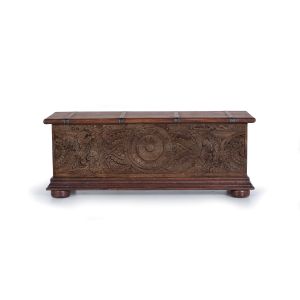 Baúl de madera de mango en color marron bicolor 116 cm