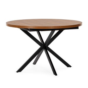Mesa redonda extensible murano efecto nogal, 120-160 cm