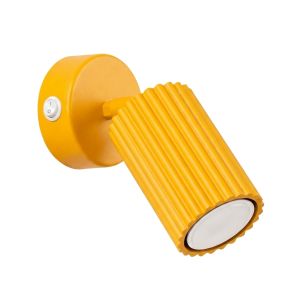 Apliques karbon 1 amarillo aluminio 8x16x16cm