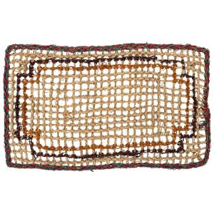 Felpudo de fibra marrón 60x35x1.2h cm