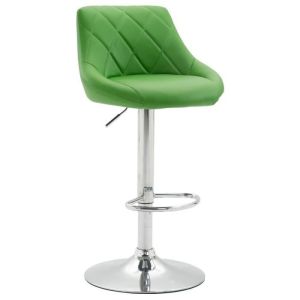 Taburete de bar elegante - polipiel verde - 1 ud