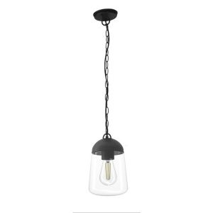 Lámpara de techo coLGante "nera" E27 ip44 fabricada en aluminio y cristal c