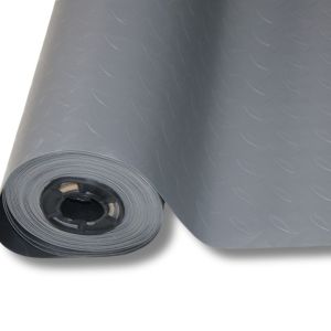 Suelo PVC| 100% PVC| estrias gris| 1mm| 140x700cm
