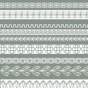 Papel pintado rayas bohemias verdes 60cm por 300cm