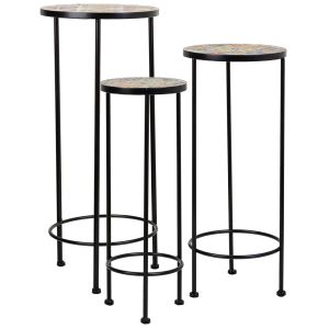 Set 3 soportes de mosaico y metal rojo
