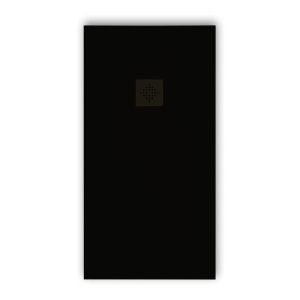 Plato de ducha pizarra pure negro  100x100 cm rejilla color