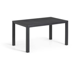 Mesa de jardín rectangular grafito resina 6p 1ud 160cm
