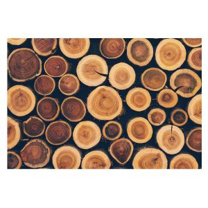 Papel pintado tnt 250x250 círculos de madera tulup