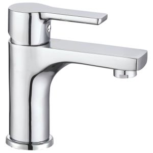 Kibath grifo lavabo monomando pin acabado cromo brillo fabricado en latón