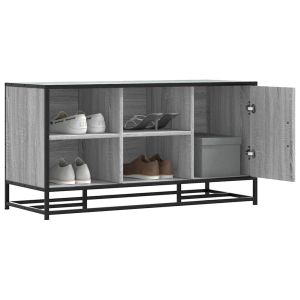 Banco zapatero madera de ingeniería gris sonoma 100x40x53,5 cm oif105329