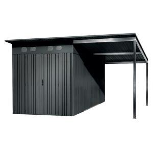 Caseta jardín metálica 14,14 m² pioneer y140 - estructura autoportante