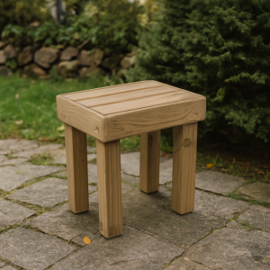 Banco jardín de madera tratada para exterior de 45x33x50 cm - vidahuerto