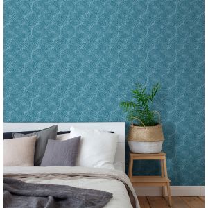 Papel pintado texturiado tnt etnico circulos marenostrum azul
