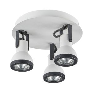 Lámpara de 3 focos baro ajustable metal blanco