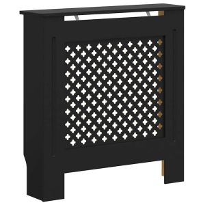 vidaXL cubierta para radiador mdf negro 78 cm