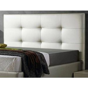 Cabecero de cama texas cabezal tapizado en polipel 180x70 cm blanco