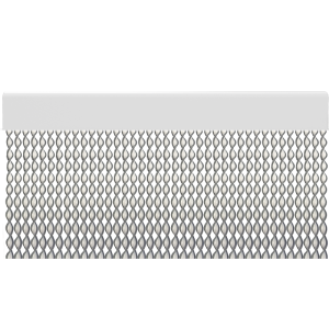 Cortina para puertas de PVC helix blanco con gris  / 120 x 220