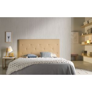 Cabecero zafiro para cama de 160 de polipiel camel 165x115x8.