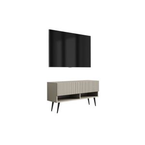 Mueble tv contemporáneo - frontal acanalado - cachemira - 100 x 32 x 52 cm