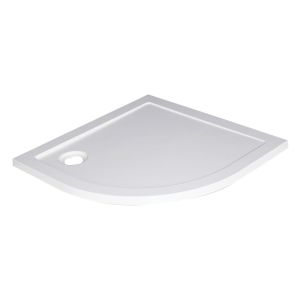 Ondee - plato de ducha bull - antideslizante - 1/4 círculo 80 - blanco