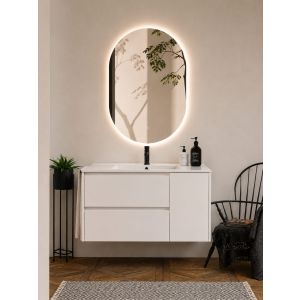 Mueble de baño con lavabo itaca sin espejo 90x40 cm blanco