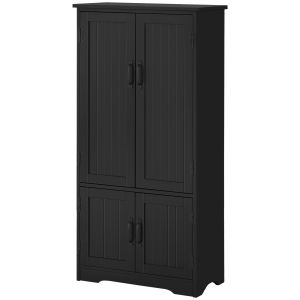Aparador en madera negra 60x30x123 cm