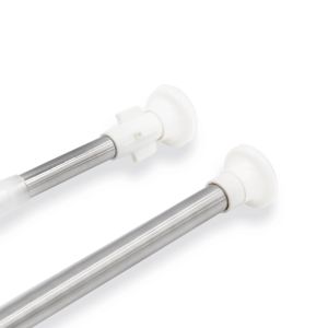 Barra extensible para ropero y cortina de ducha  (70-120cm plata)