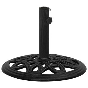 vidaXL base de sombrilla de hierro fundido negro 44x44x32 cm