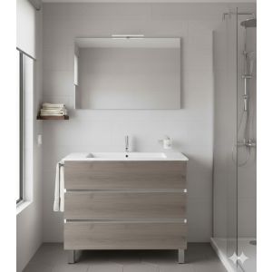 Mueble de baño balder, lavabo y espejo  combi 70x40 cm