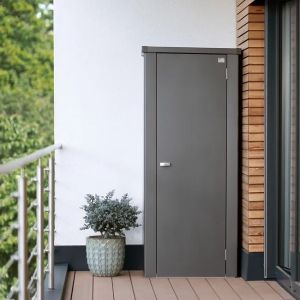 Armario metalico biohort julia m high alto 181 cmts color gris oscuro metal