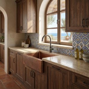 Grifo de cocina color canón en acero inoxidable 316l diseno bajo y duradero