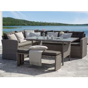 Conjunto de jardín gris claro viterbo