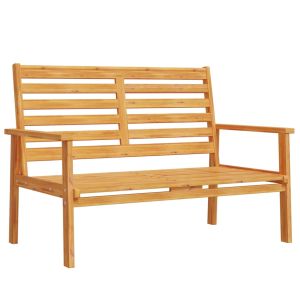 vidaXL banco sofá de jardín madera maciza de acacia 120 cm