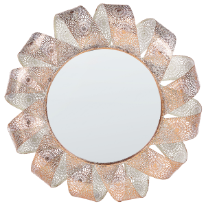 Espejo de pared mangalore 54 cm 54 cm metal blanco