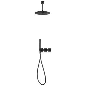 Imex - columna ducha empotrada termostática negro serie nepal