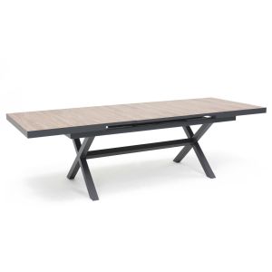 Oviala - tabla extensible de 10 plazas de aluminio y cerámica