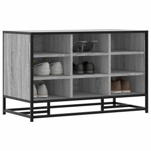 Banco zapatero madera de ingeniería gris sonoma 84x40x53,5 cm oif558026
