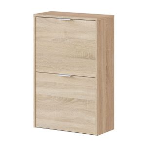 Mueble para zapatos con 2 abatibles - marrón - zapateros