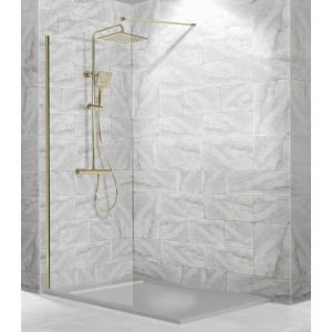Panel fijo de ducha fresh oro cepillado - 98.5/100 cm - reversible