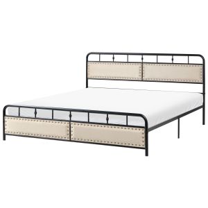 Cama metal breuillet 180 x 200 cm negro