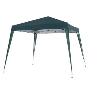 Carpa plegable 240x240x250 cm tela oxford, acero color verde Outsunny